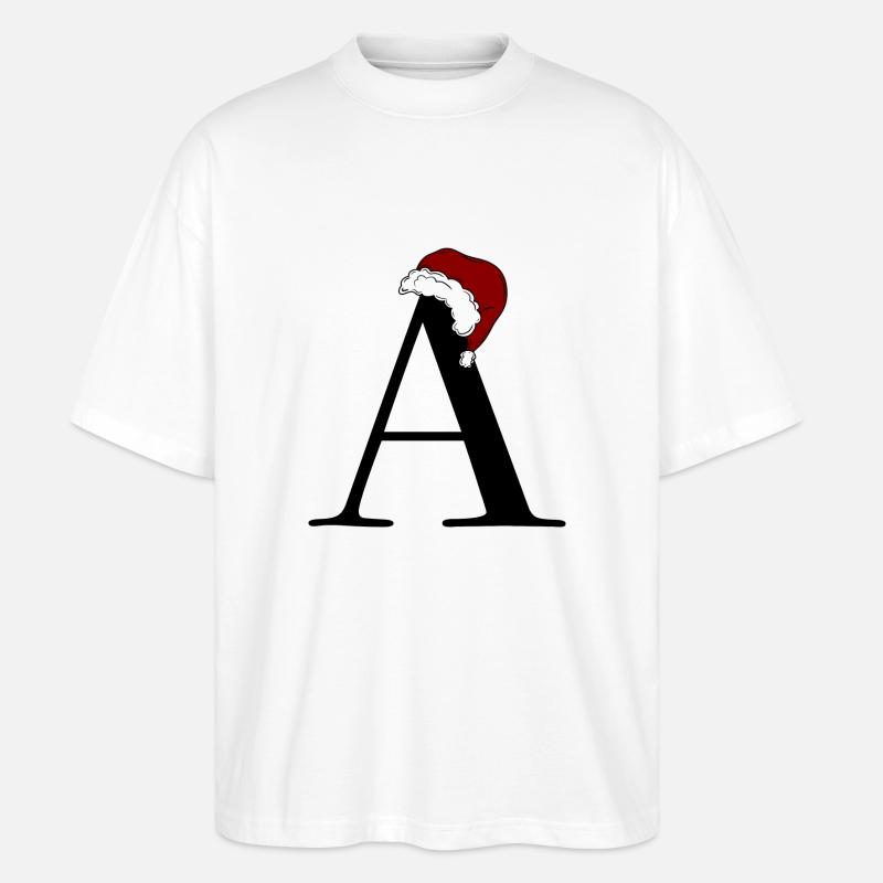 Buchstabe Weihnachten - Stanley/Stella Oversized Unisex Bio T-Shirt Blaster 2.0 - Weiß