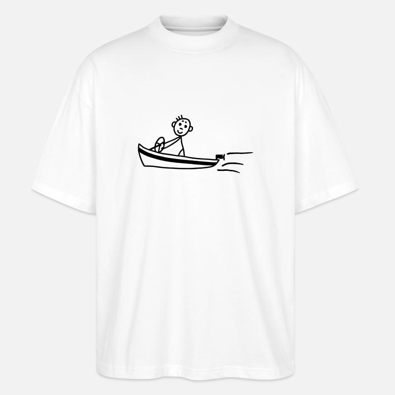 Motorboot - Boot - Stanley/Stella Oversized Unisex Bio T-Shirt Blaster 2.0 - Weiß