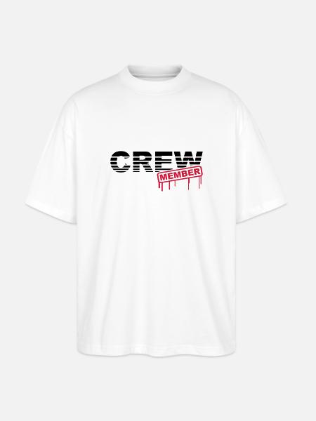 Crew Member - Stanley/Stella Oversized Unisex Organic T-shirt Blaster 2.0 - white