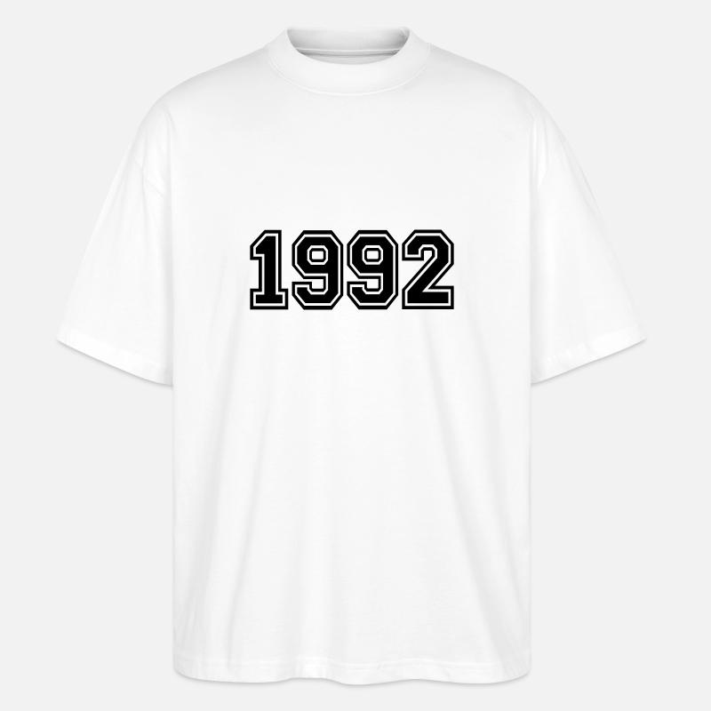 1992 - Stanley/Stella Oversized Unisex Bio T-Shirt Blaster 2.0 - Weiß