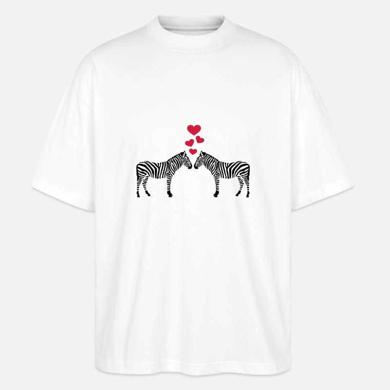 Zebra - Stanley/Stella Oversized Unisex Organic T-shirt Blaster 2.0 - white