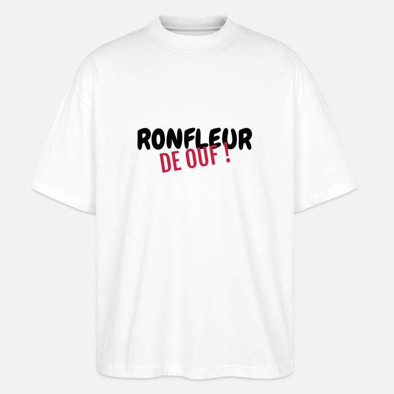 Schnarchen / Schnarcher / Schlaf / Schnarcherin - Stanley/Stella Oversized Unisex Bio T-Shirt Blaster 2.0 - Weiß