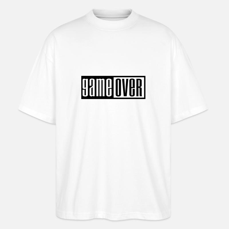 game over outline - Stanley/Stella Oversized Unisex Bio T-Shirt Blaster 2.0 - Weiß