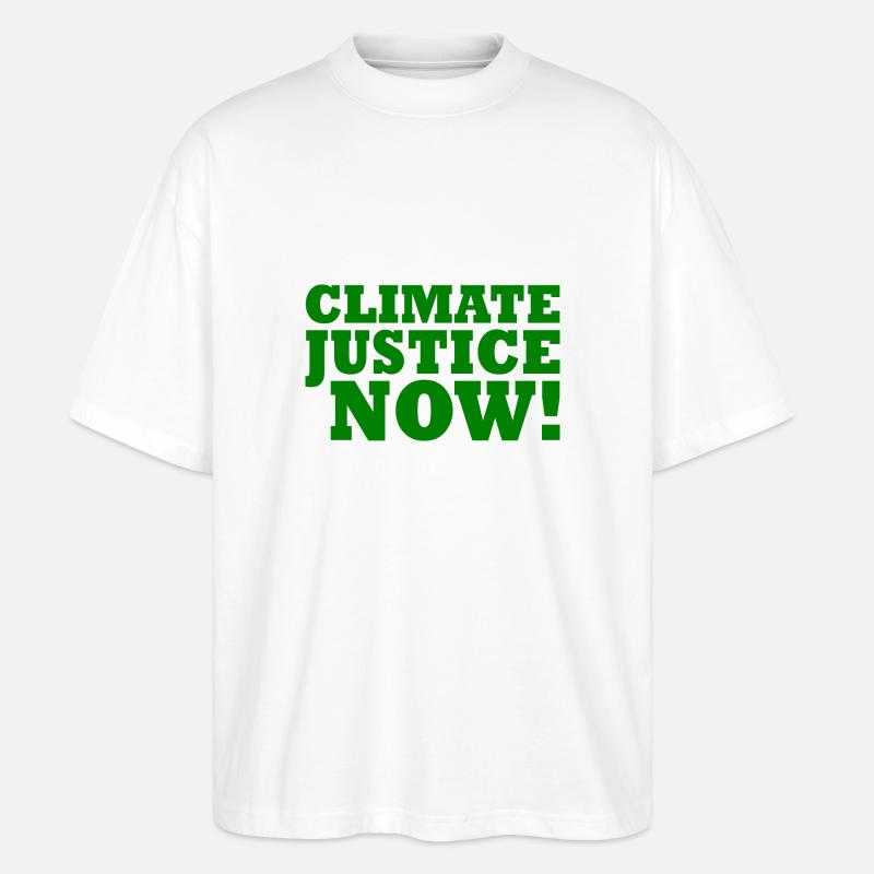 Climate justice now - Stanley/Stella Oversized Unisex Bio T-Shirt Blaster 2.0 - Weiß