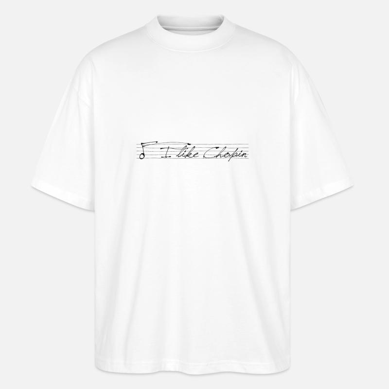 J'aime Chopin (noir) - T-shirt bio Blaster 2.0 coupe oversize Stanley/Stella Unisexe - blanc