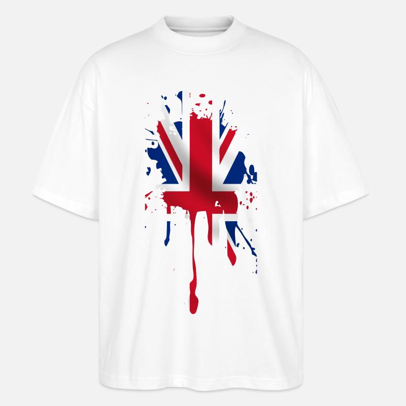 union jack - Stanley/Stella Oversized Unisex Organic T-shirt Blaster 2.0 - white
