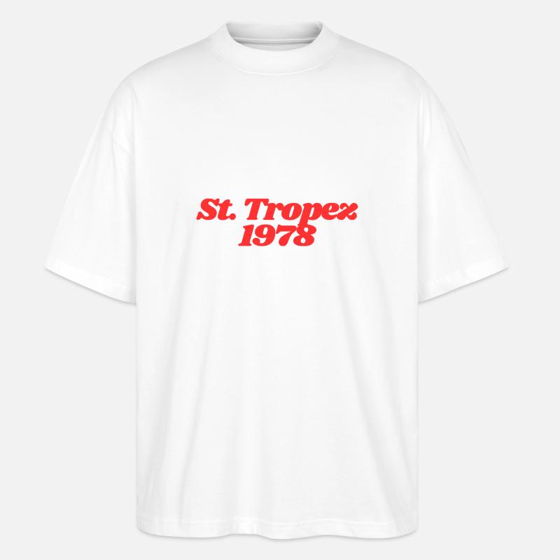 St Tropez 1978 - Stanley/Stella Oversized Unisex Bio T-Shirt Blaster 2.0 - Weiß
