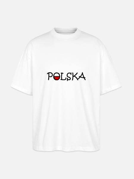 Polska - Poland - Stanley/Stella Oversized Unisex Organic T-shirt Blaster 2.0 - white