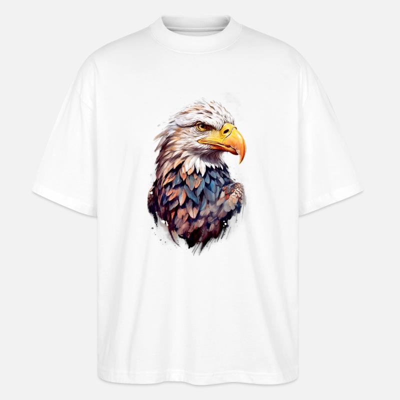 Adler Eagle V24 02 - Stanley/Stella Oversized Unisex Bio T-Shirt Blaster 2.0 - Weiß