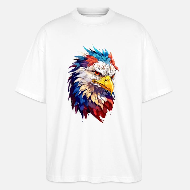 Adler Eagle V24 04 - Stanley/Stella Oversized Unisex Bio T-Shirt Blaster 2.0 - Weiß