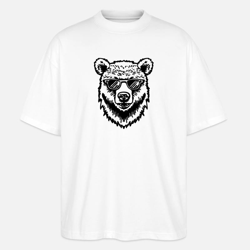 Bär - Stanley/Stella Oversized Unisex Bio T-Shirt Blaster 2.0 - Weiß