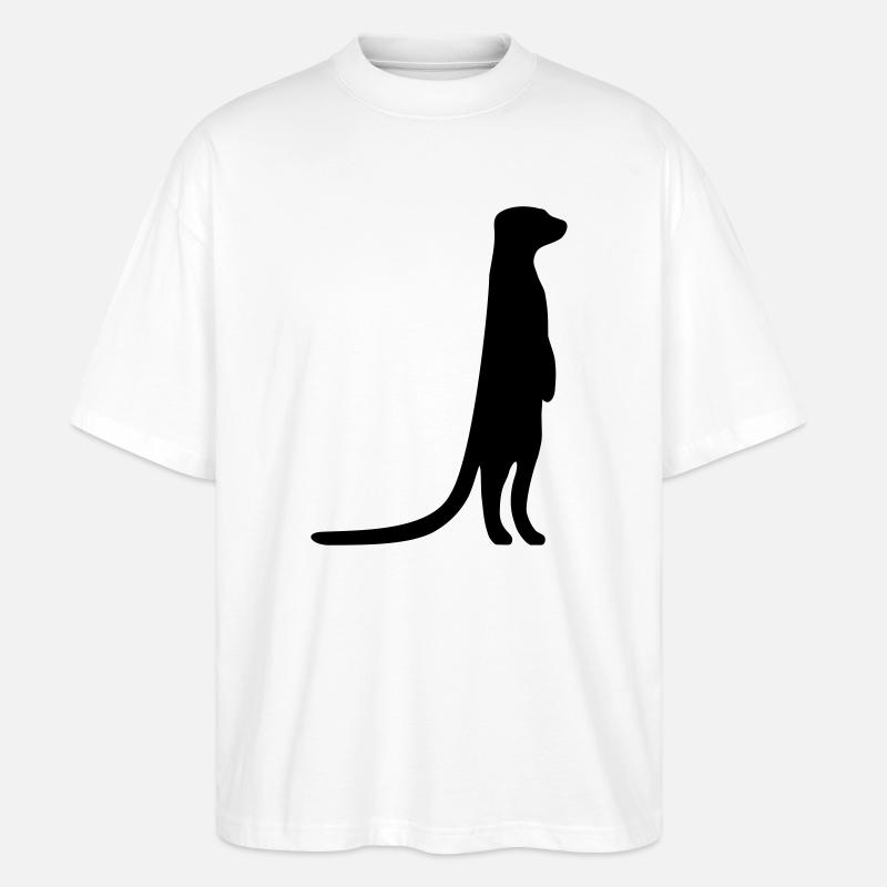 witziges Erdmännchen neugierig tierisch - Stanley/Stella Oversized Unisex Bio T-Shirt Blaster 2.0 - Weiß