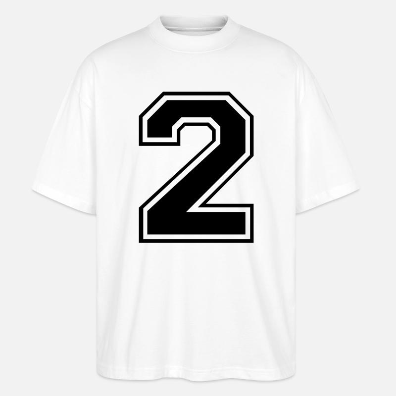 Rugby Rugby mit 2 Nummern - Stanley/Stella Oversized Unisex Bio T-Shirt Blaster 2.0 - Weiß