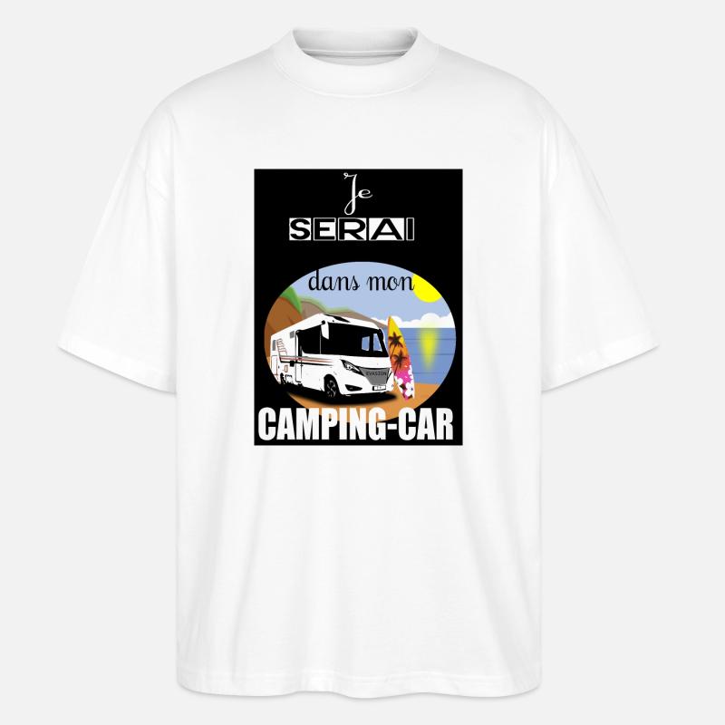 Wohnmobil in der Sonne - Stanley/Stella Oversized Unisex Bio T-Shirt Blaster 2.0 - Weiß