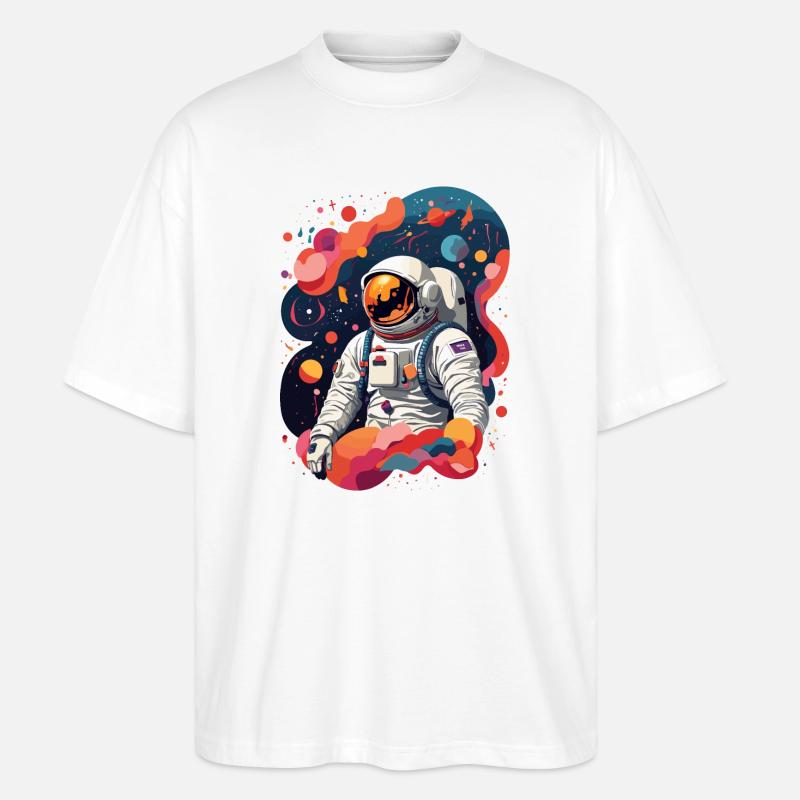 Astronaut - Stanley/Stella Oversized Unisex Bio T-Shirt Blaster 2.0 - Weiß