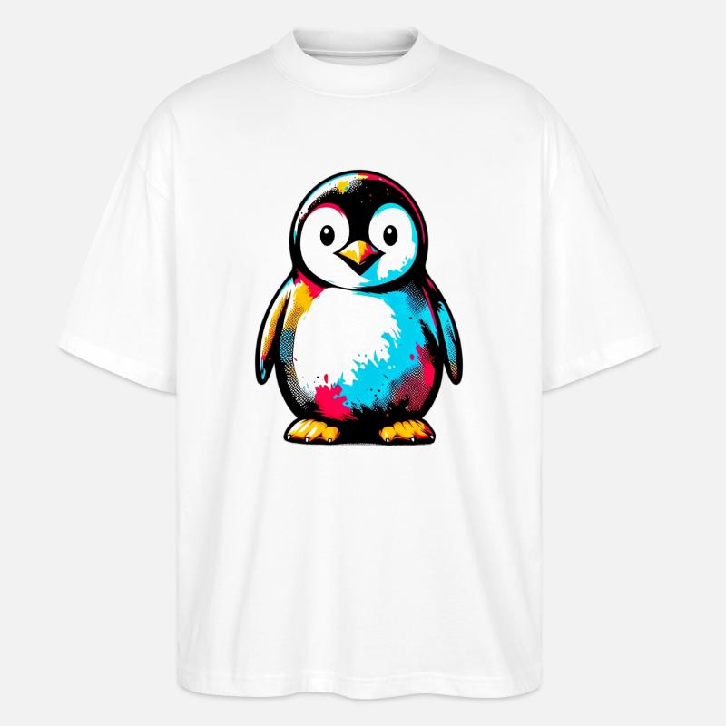 Penguin - Stanley/Stella Oversized Unisex Organic T-shirt Blaster 2.0 - white