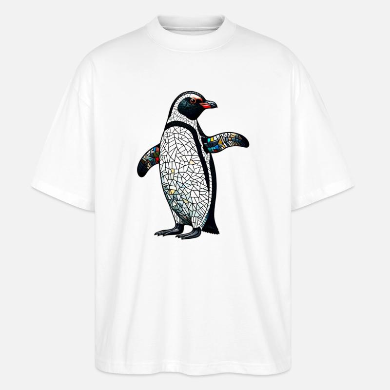 Pingouin - T-shirt bio Blaster 2.0 coupe oversize Stanley/Stella Unisexe - blanc