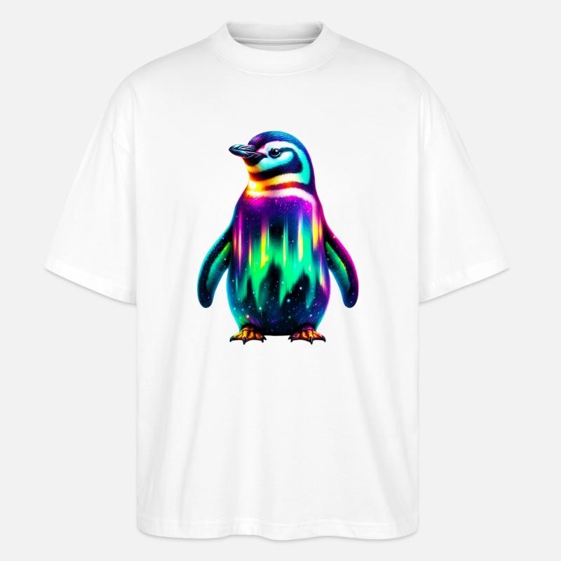 Pinguin - Stanley/Stella Oversized Unisex Bio T-Shirt Blaster 2.0 - Weiß