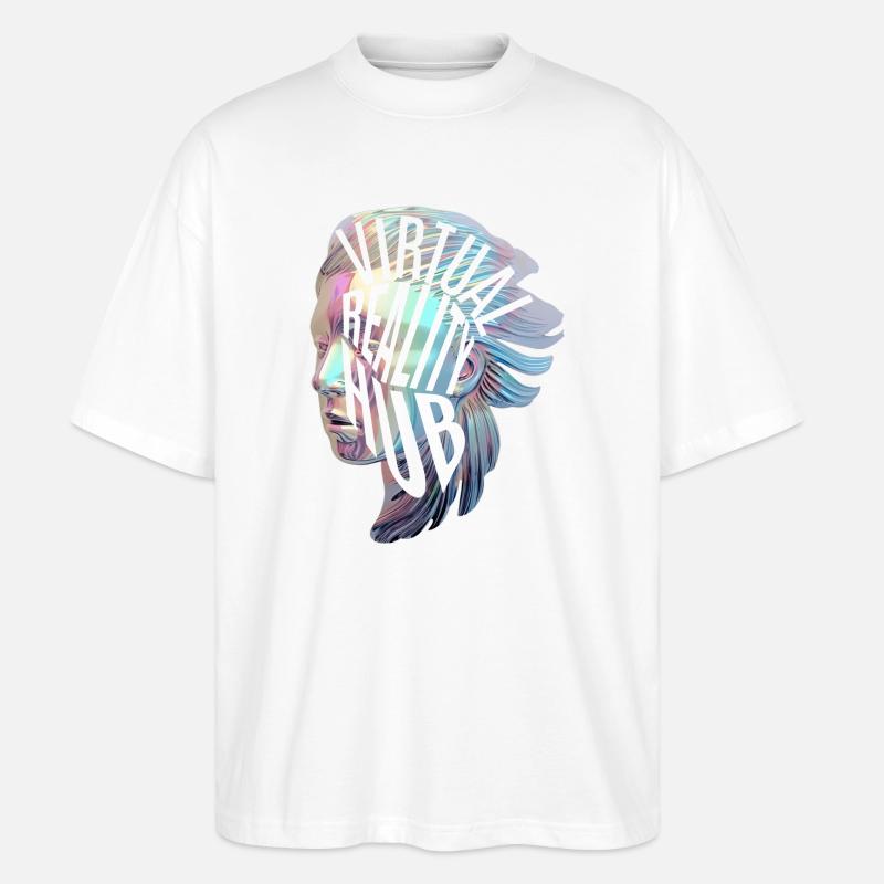 VR Hub - Stanley/Stella Oversized Unisex Bio T-Shirt Blaster 2.0 - Weiß