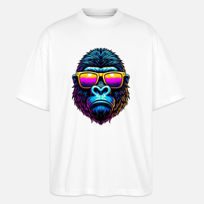 Gorilla - Stanley/Stella Oversized Unisex Bio T-Shirt Blaster 2.0 - Weiß