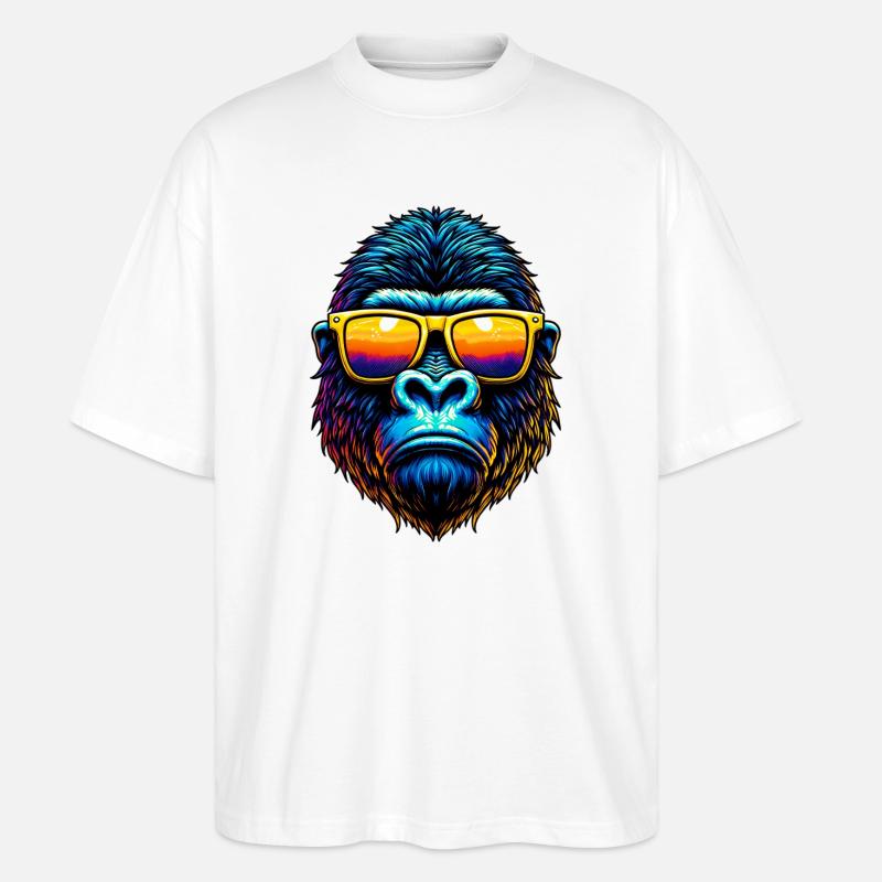 Gorilla - Stanley/Stella Oversized Unisex Bio T-Shirt Blaster 2.0 - Weiß