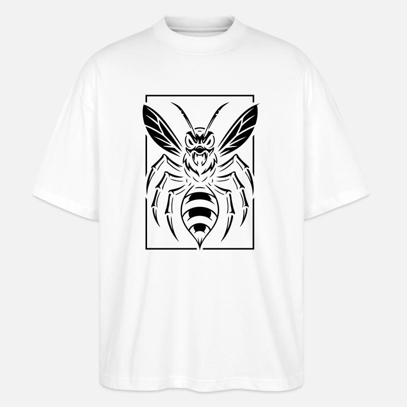 Stylized wasp - Stanley/Stella Oversized Unisex Organic T-shirt Blaster 2.0 - white