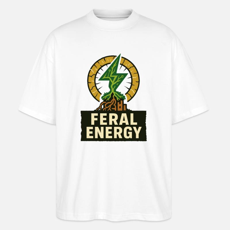Wilde Energie – Solarpunk - Stanley/Stella Oversized Unisex Bio T-Shirt Blaster 2.0 - Weiß