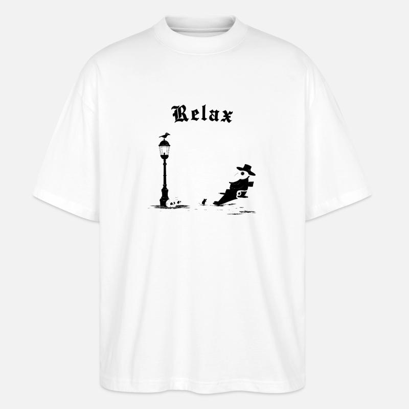 Détendez-vous - C’est juste la peste - T-shirt bio Blaster 2.0 coupe oversize Stanley/Stella Unisexe - blanc