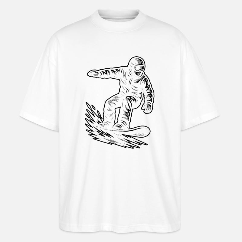 Déclaration directe sur le snowboard - T-shirt bio Blaster 2.0 coupe oversize Stanley/Stella Unisexe - blanc