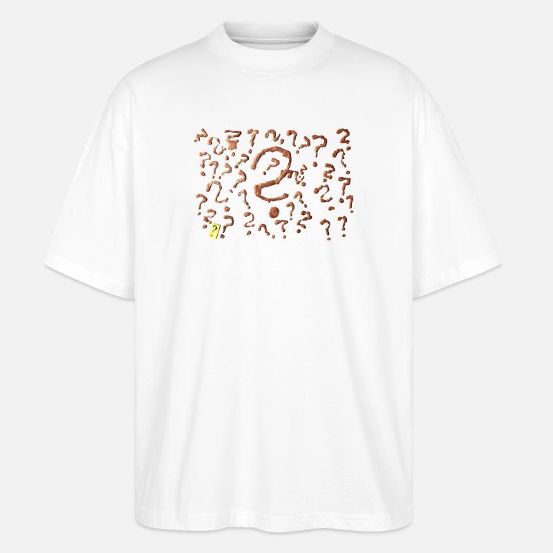 many question marks artwork - Stanley/Stella Oversized Unisex Organic T-shirt Blaster 2.0 - white