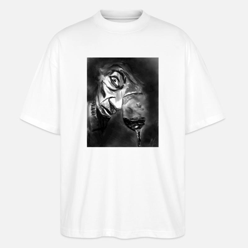 Monochrome Mirage-Glas und Blick - Stanley/Stella Oversized Unisex Bio T-Shirt Blaster 2.0 - Weiß