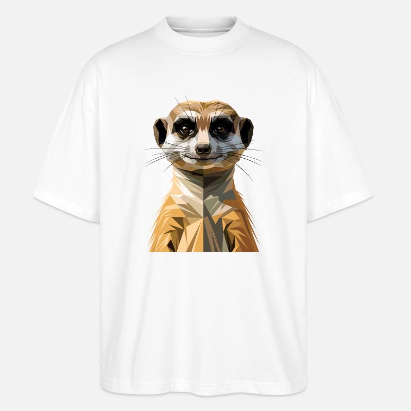 Suricate Suricate Douce Mangouste Suricate - T-shirt bio Blaster 2.0 coupe oversize Stanley/Stella Unisexe - blanc