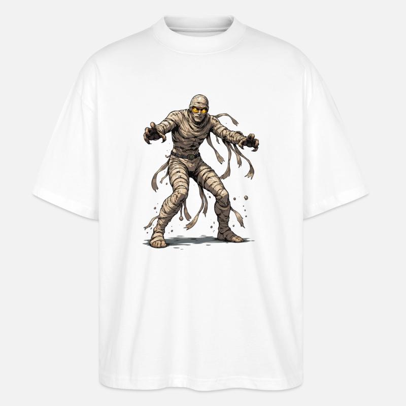 Mumie Comic  - Stanley/Stella Oversized Unisex Bio T-Shirt Blaster 2.0 - Weiß