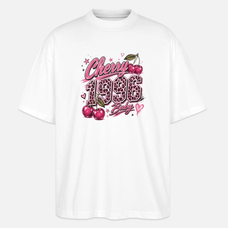 Cherry 1996 Bébé Léopard - T-shirt bio Blaster 2.0 coupe oversize Stanley/Stella Unisexe - blanc