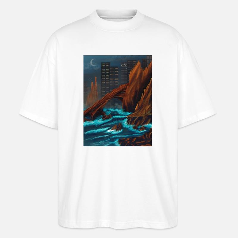 Roca Marina Nocturna - T-shirt bio Blaster 2.0 coupe oversize Stanley/Stella Unisexe - blanc