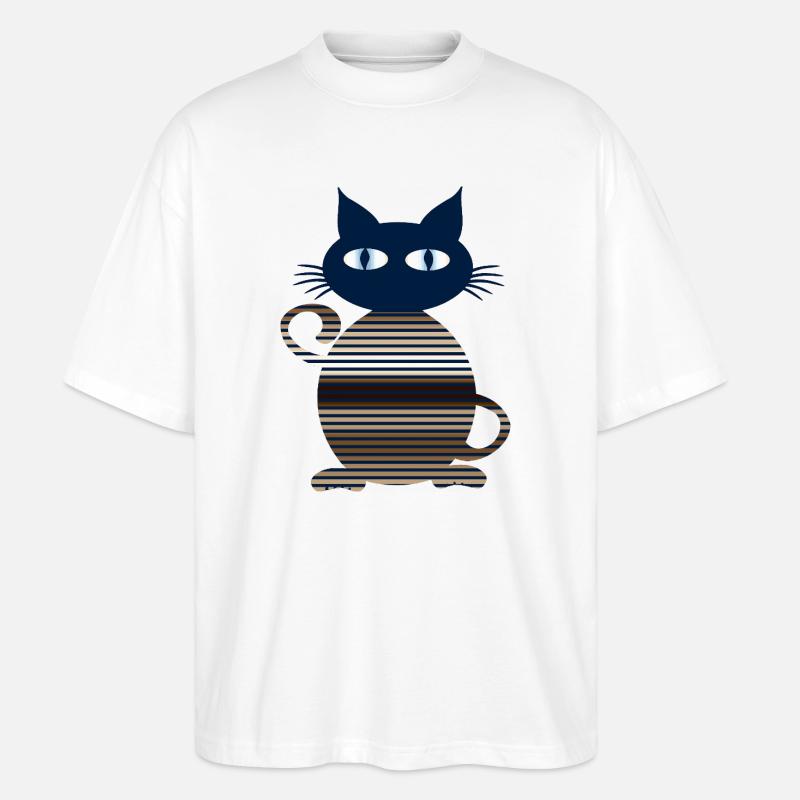 chat - T-shirt bio Blaster 2.0 coupe oversize Stanley/Stella Unisexe - blanc