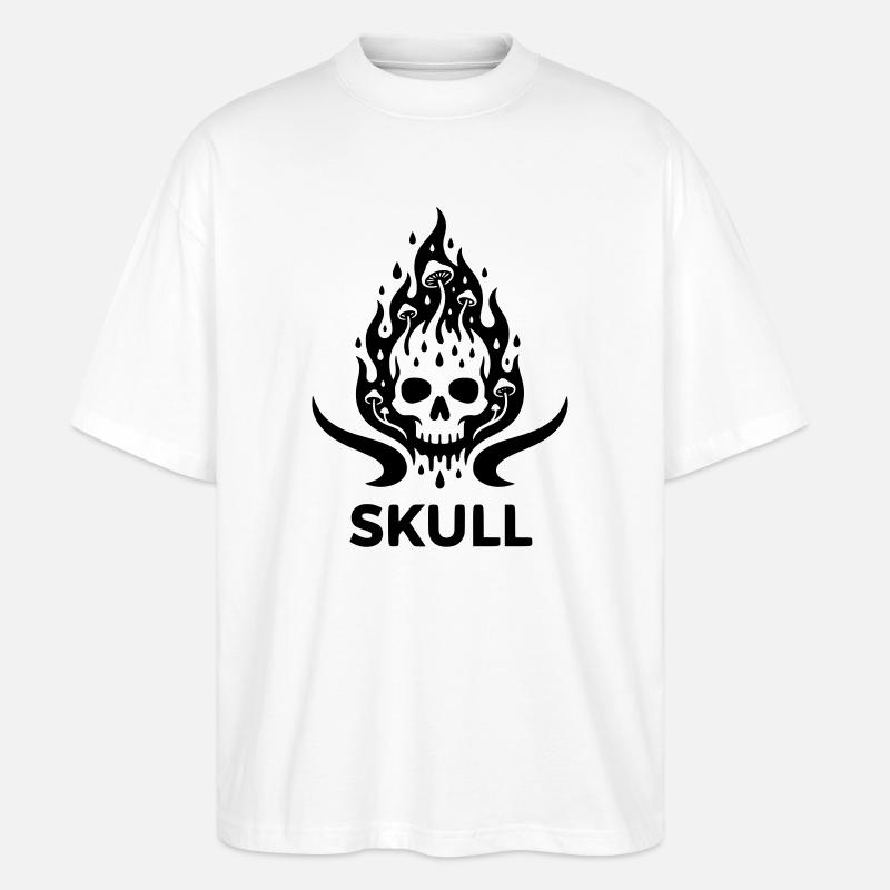 Schädel - Stanley/Stella Oversized Unisex Bio T-Shirt Blaster 2.0 - Weiß