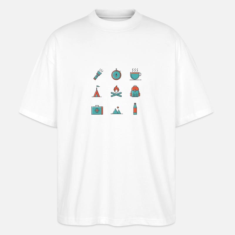 Wanderlust - Stanley/Stella Oversized Unisex Bio T-Shirt Blaster 2.0 - Weiß
