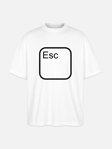 Hemd 'Esc' - Stanley/Stella Oversized Unisex Bio T-Shirt Blaster 2.0 - Weiß