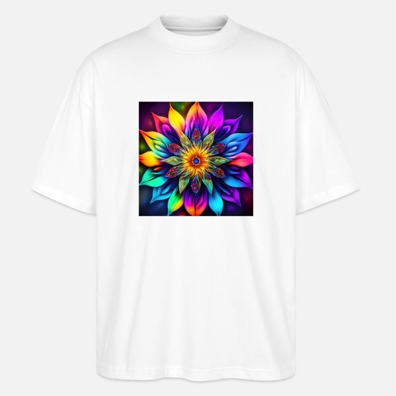 Blume - Stanley/Stella Oversized Unisex Bio T-Shirt Blaster 2.0 - Weiß