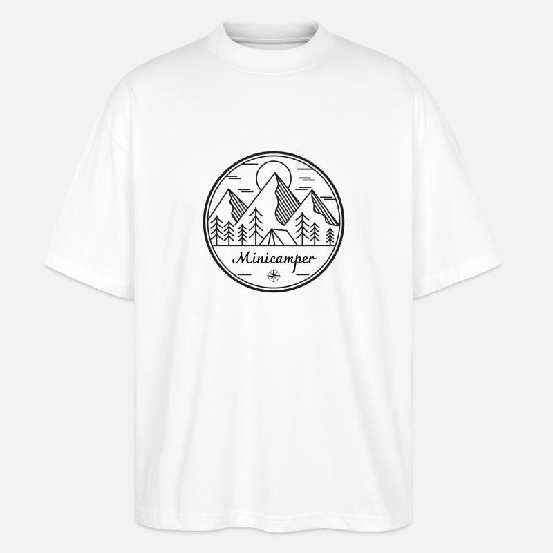 Minicamper schwarz - Stanley/Stella Oversized Unisex Bio T-Shirt Blaster 2.0 - Weiß