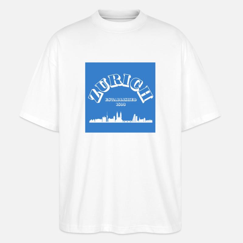 ZURICH - Stanley/Stella Oversized Unisex Bio T-Shirt Blaster 2.0 - Weiß