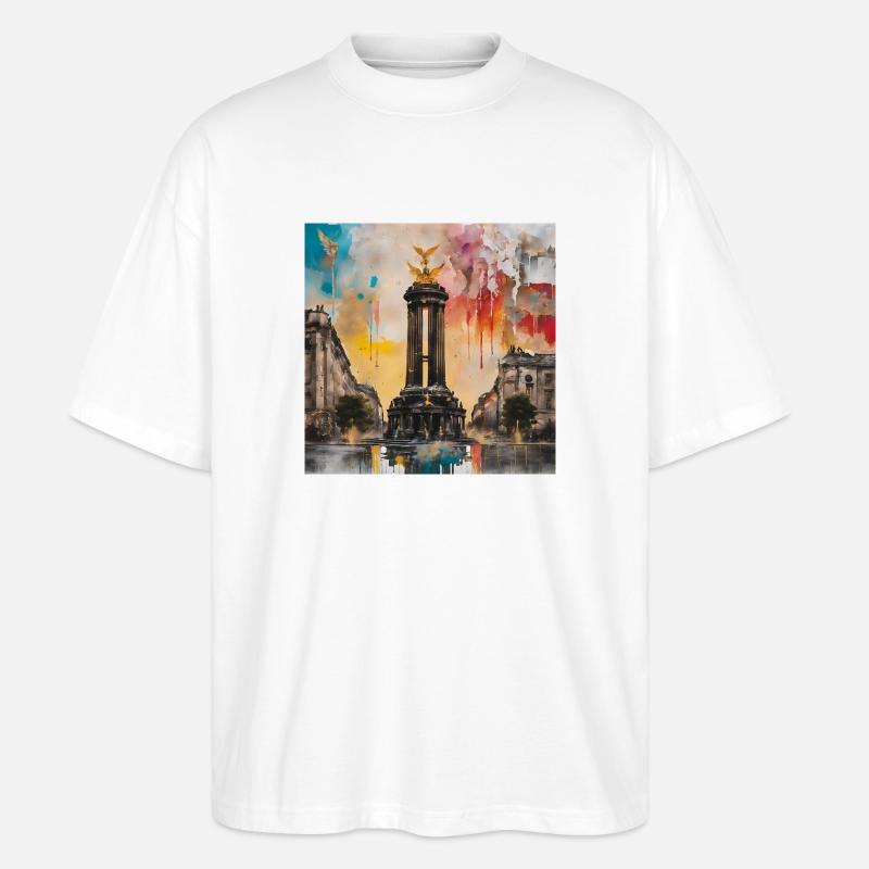 Siegessäule - Stanley/Stella Oversized Unisex Bio T-Shirt Blaster 2.0 - Weiß