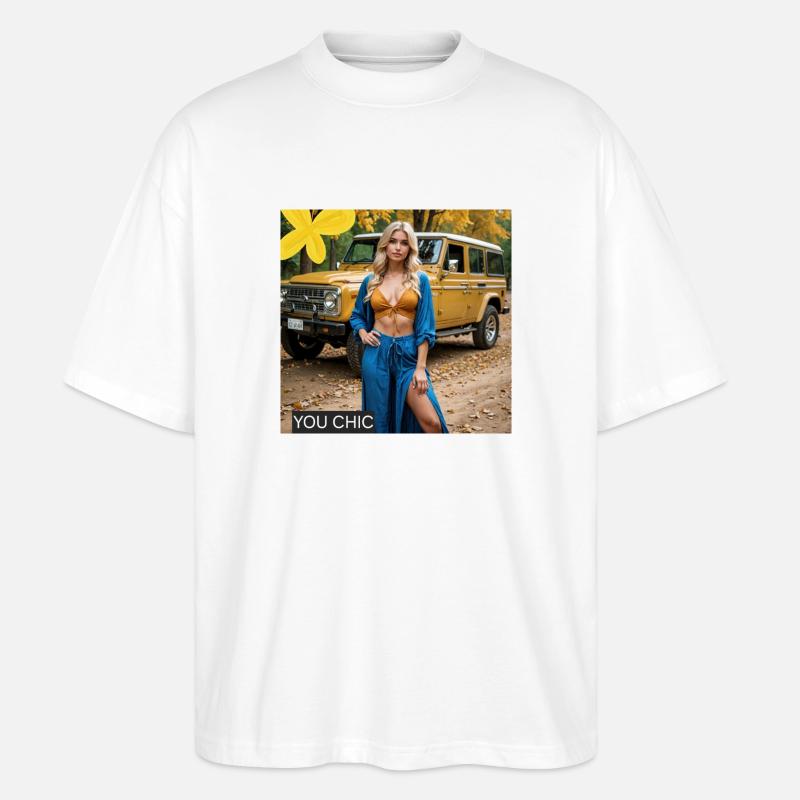 Sie sind autentic@. - Stanley/Stella Oversized Unisex Bio T-Shirt Blaster 2.0 - Weiß