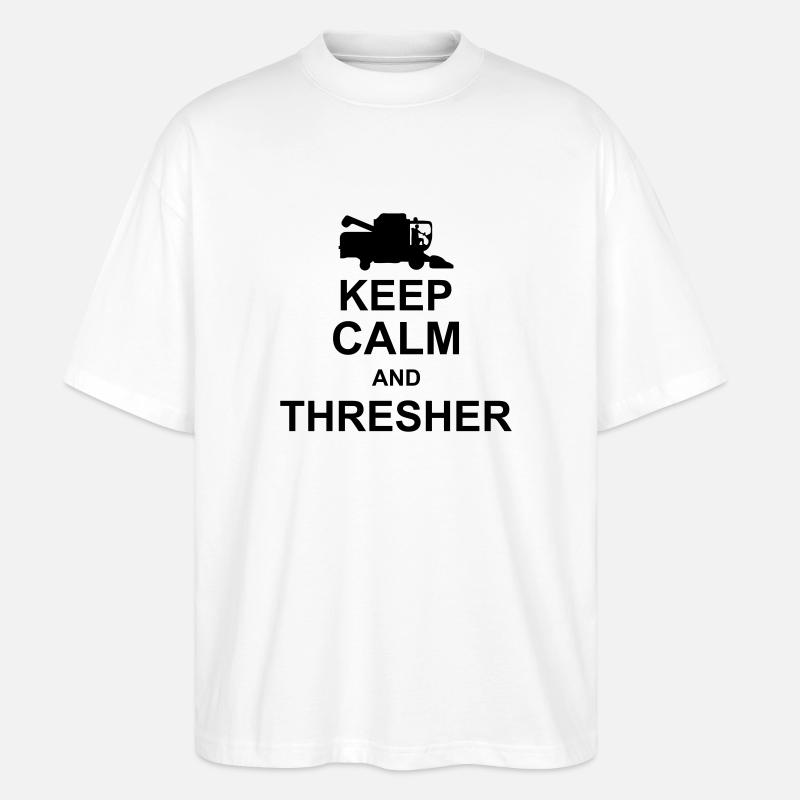 keep calm and thresher kg10 - T-shirt bio Blaster 2.0 coupe oversize Stanley/Stella Unisexe - blanc