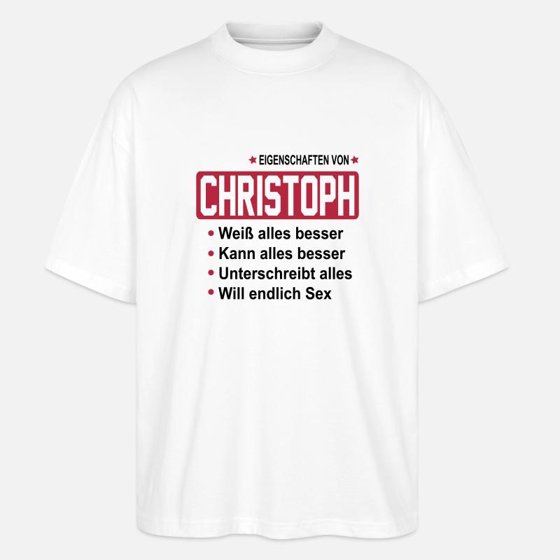 christoph - Stanley/Stella Oversized Unisex Bio T-Shirt Blaster 2.0 - Weiß
