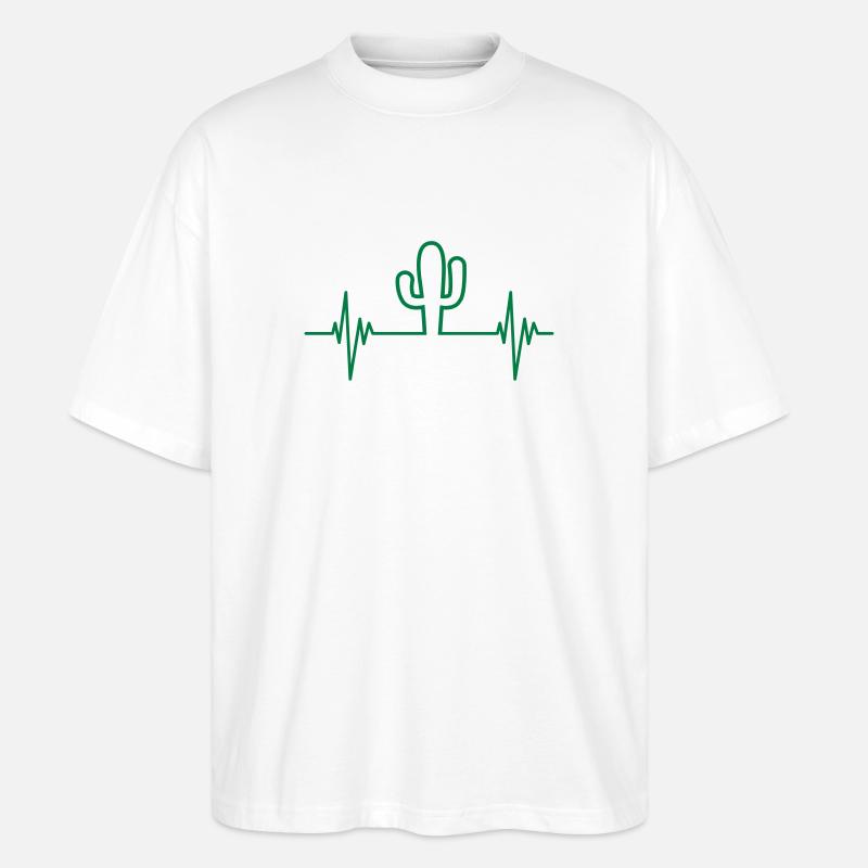 Cactus Pulse - Stanley/Stella Oversized Unisex Bio T-Shirt Blaster 2.0 - Weiß
