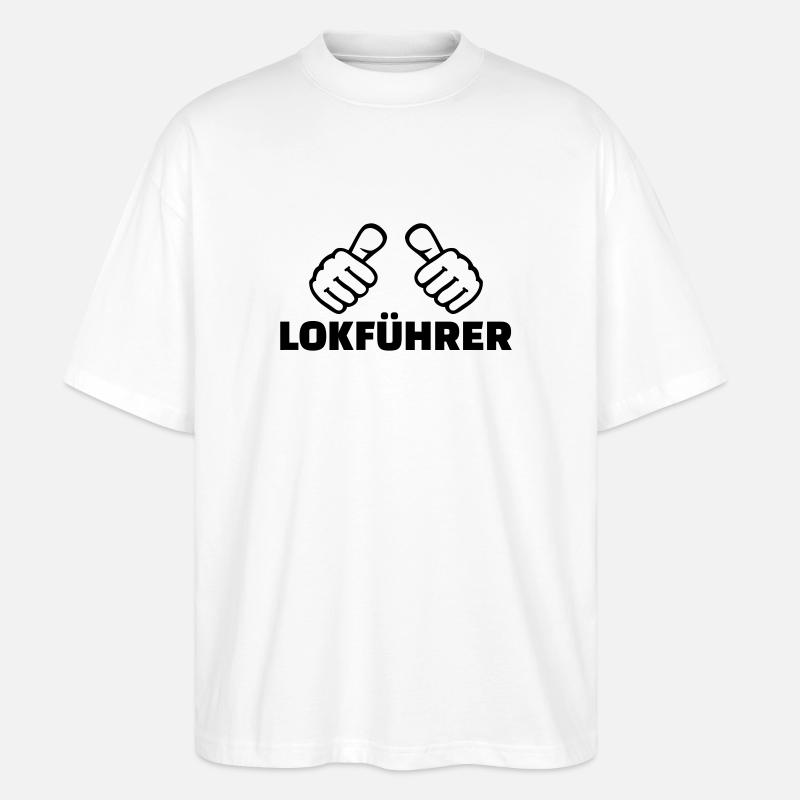 Lokführer - Stanley/Stella Oversized Unisex Bio T-Shirt Blaster 2.0 - Weiß