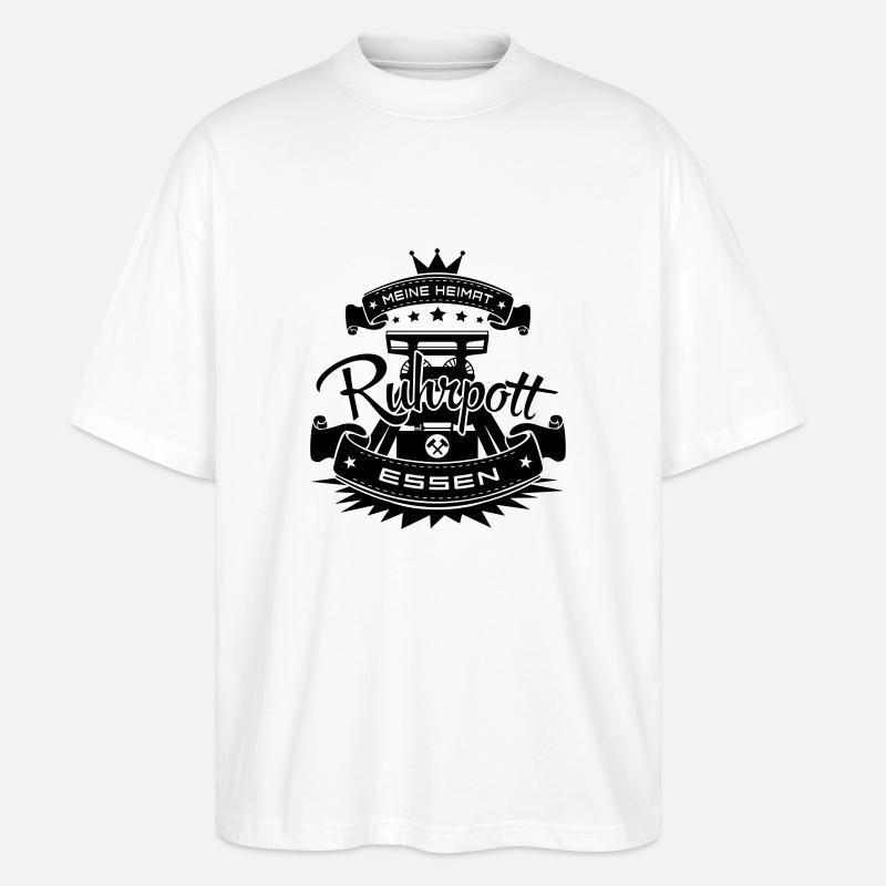 Ruhrpott - Essen - Stanley/Stella Oversized Unisex Bio T-Shirt Blaster 2.0 - Weiß
