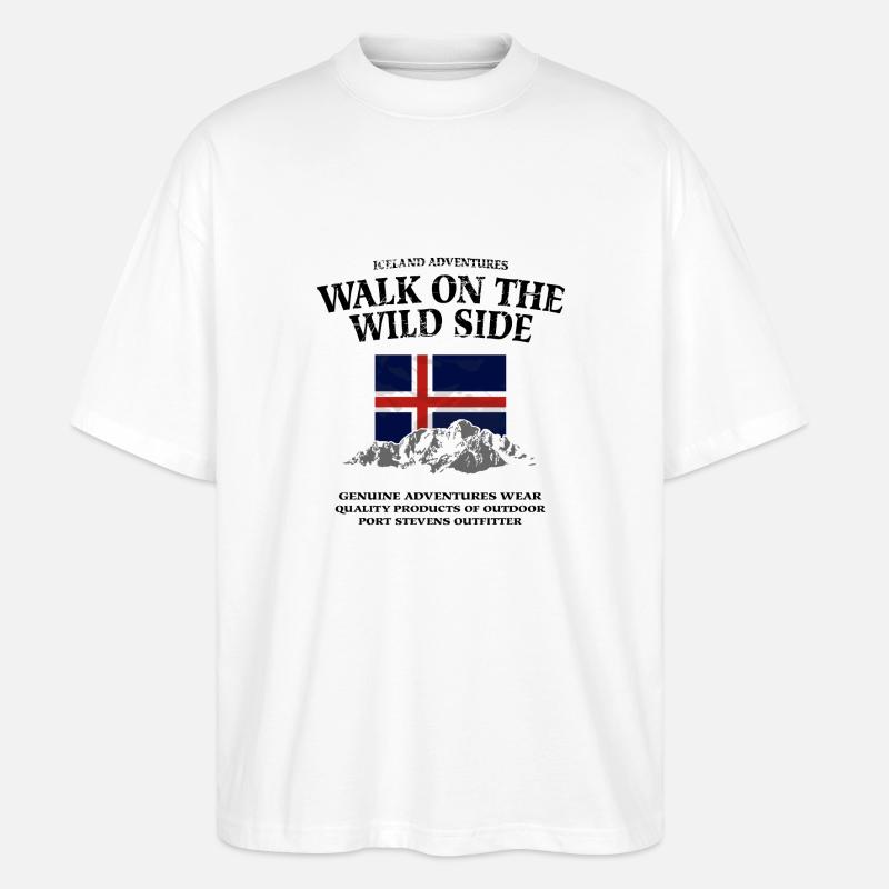 Iceland - Stanley/Stella Oversized Unisex Bio T-Shirt Blaster 2.0 - Weiß